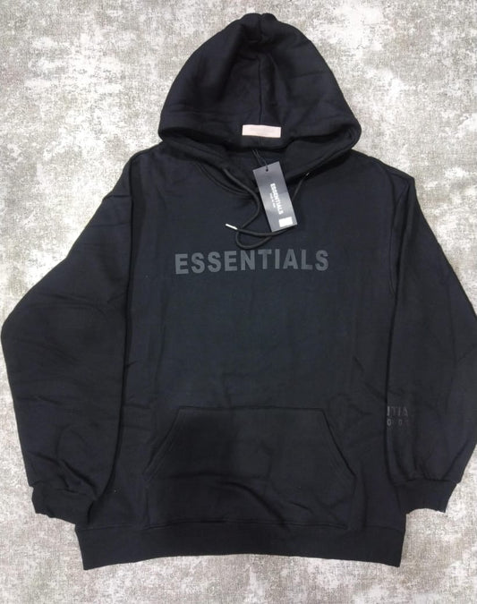 Black Essentials Hoodie