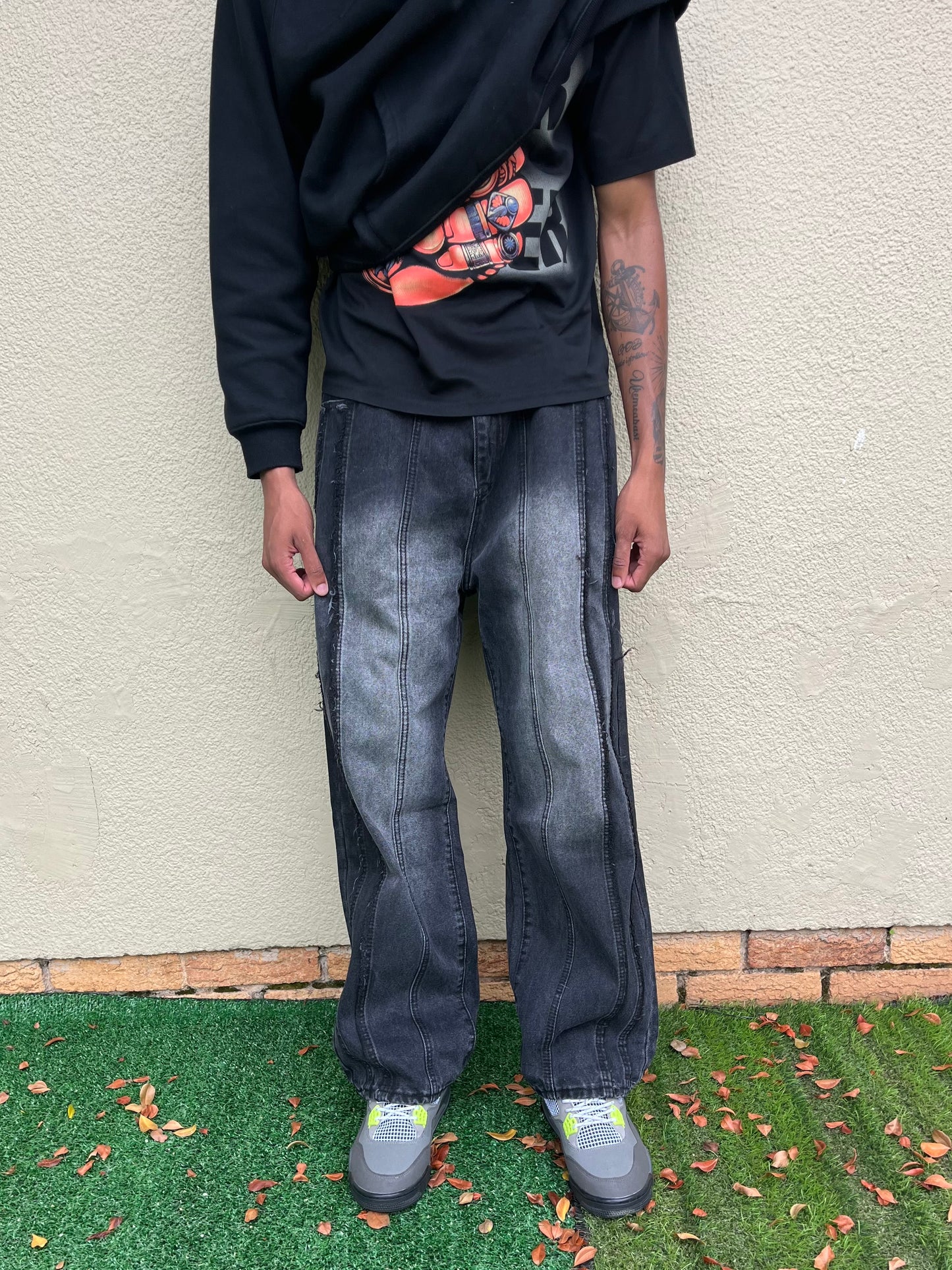 Stonewashed Denim Jeans