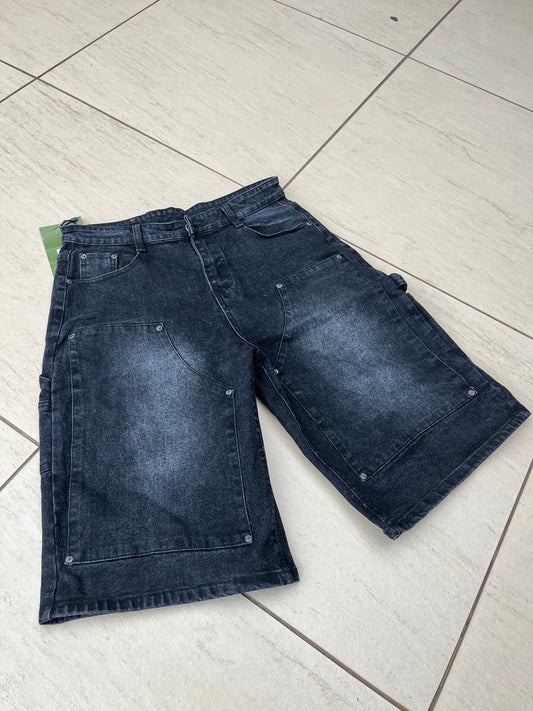 Denim Black Jorts
