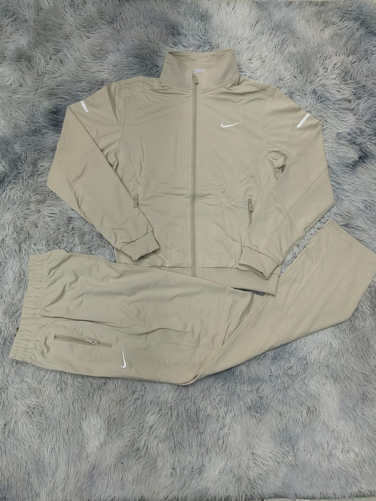 Beige Nike Tracksuit