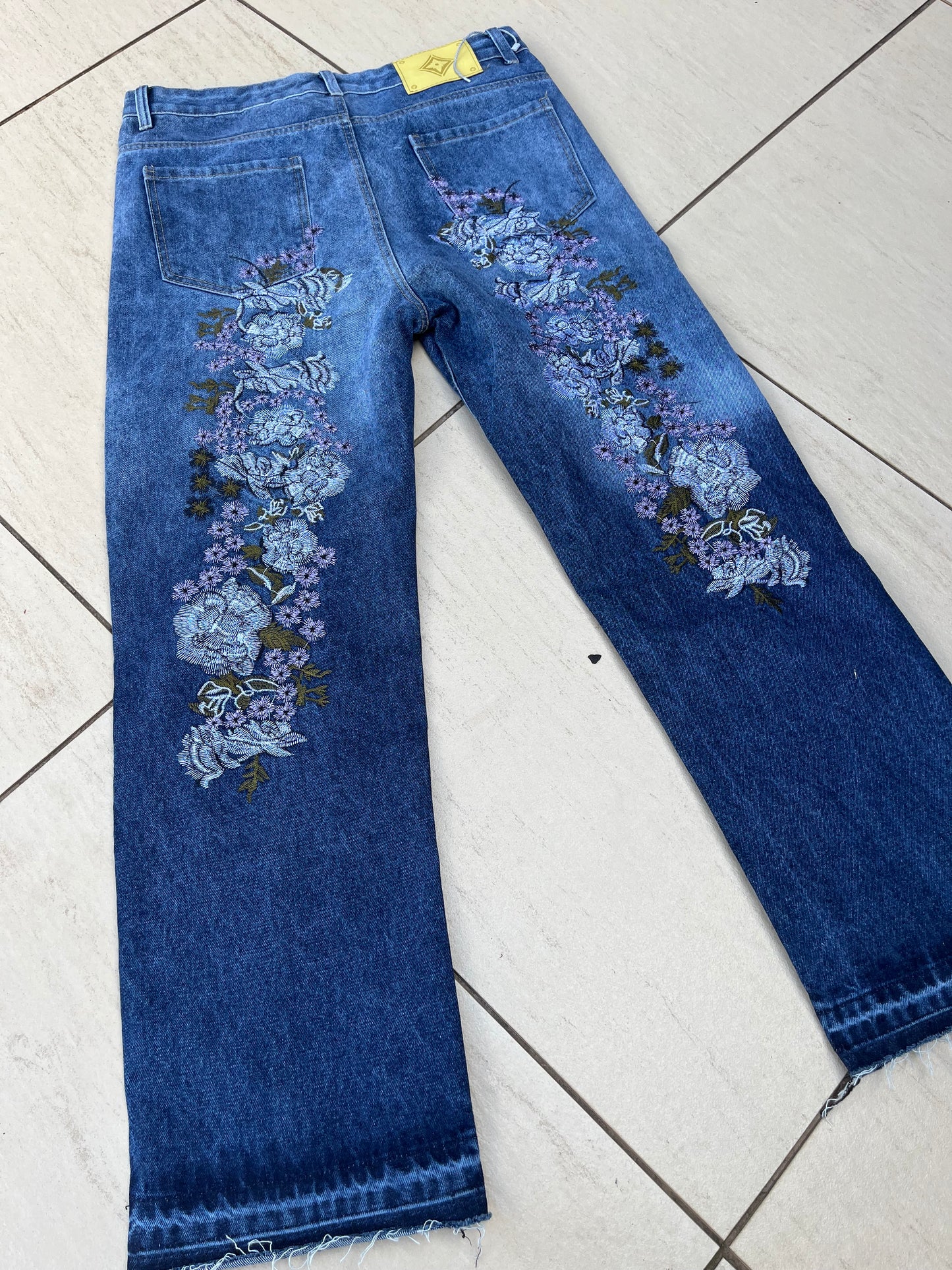 Floral Denim Jeans