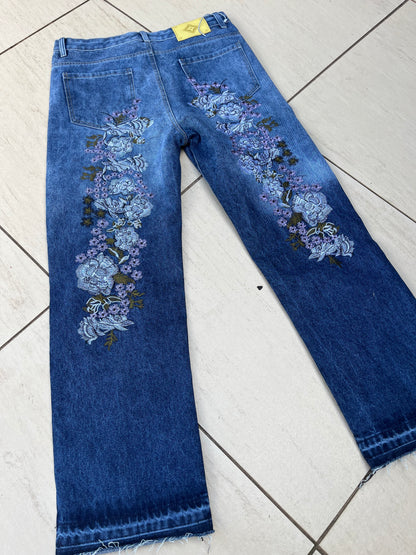 Floral Denim Jeans
