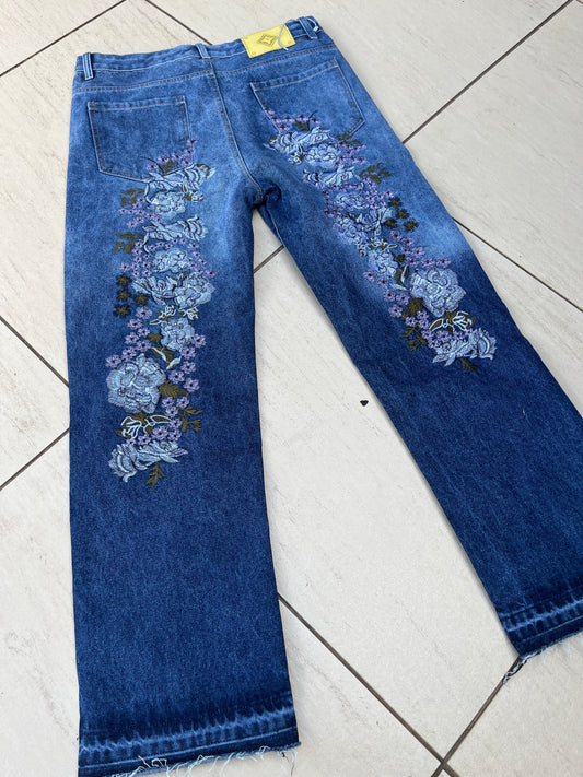 Floral Denim Jeans