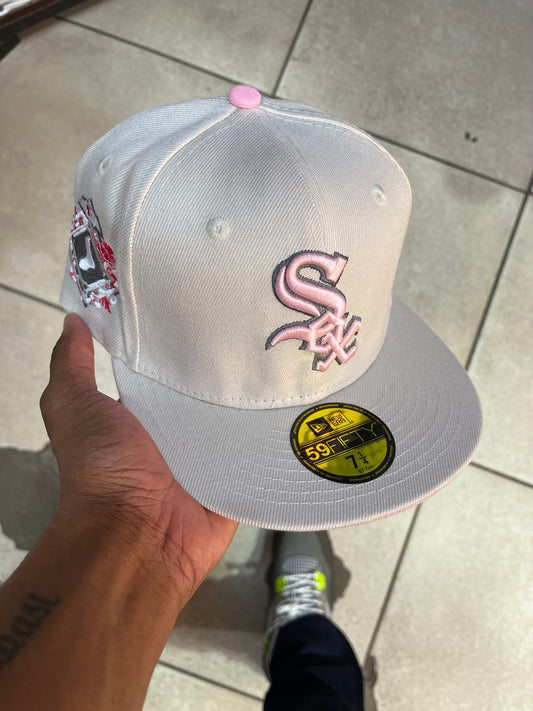 New Era Fitted Sox “White/Pink”