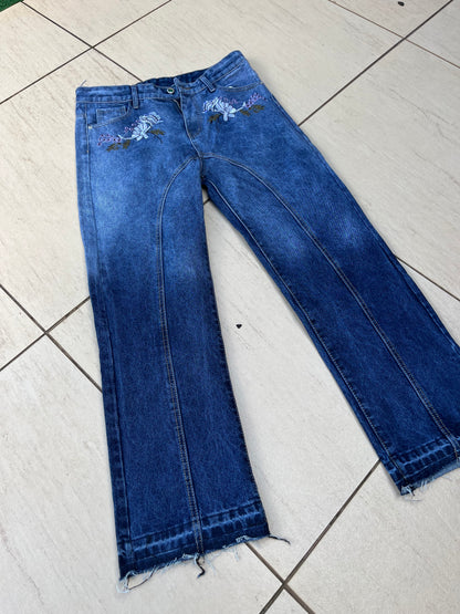 Floral Denim Jeans