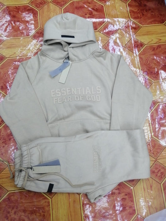 Beige Essentials “FOG” Tracksuit