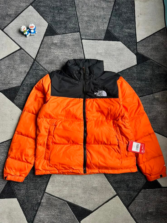 Safety Orange North Face 1996 Retro Nuptse Down Puffer Jacket