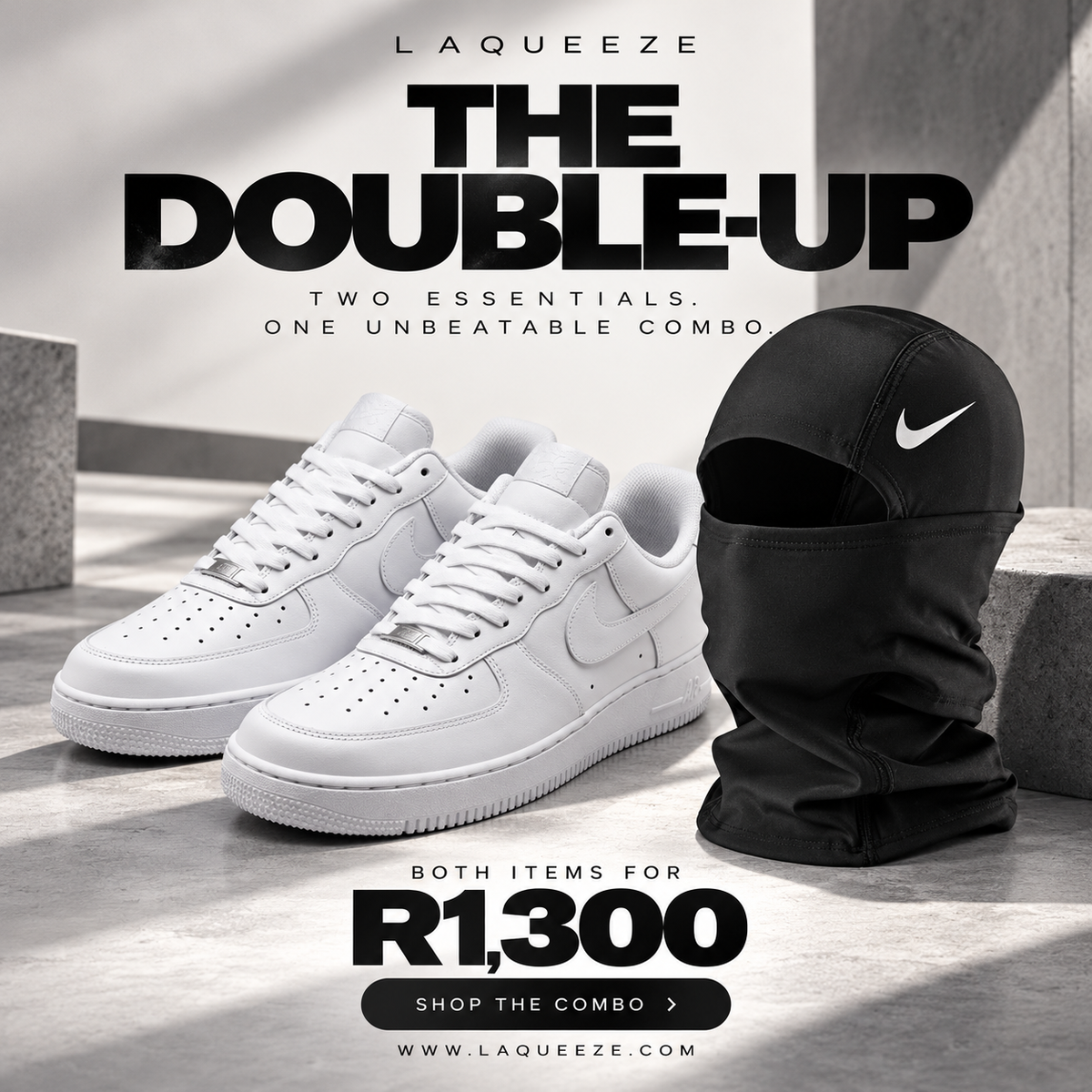 Nike Air Force 1 + Nike Pro Ski Mask