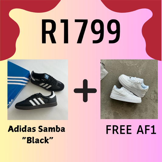Adidas Samba Black + FREE Nike AF1