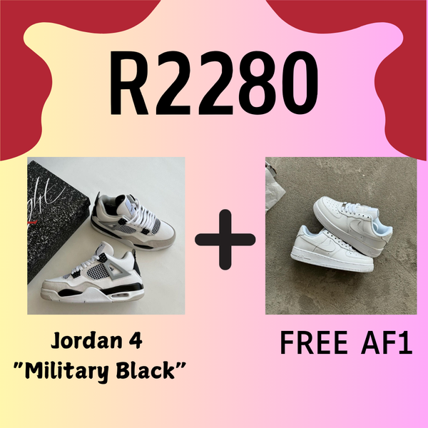 Jordan 4 Military Black + FREE Nike AF1