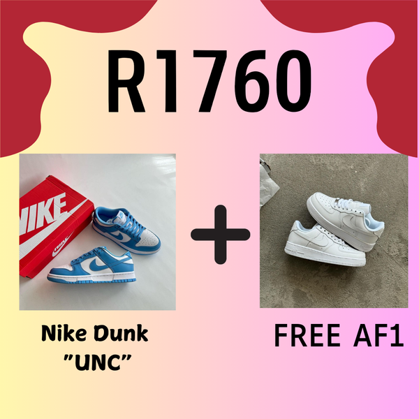 Nike Dunk UNC + FREE Nike AF1
