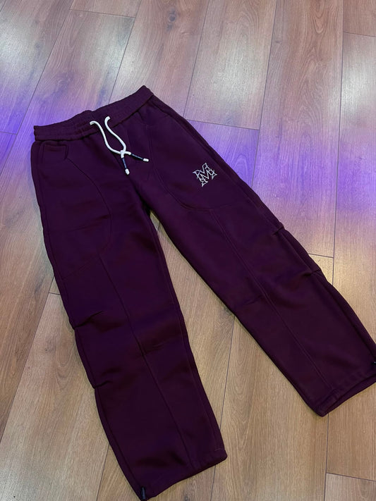 MAROON RECON MULTI-PANEL SWEATPANTS