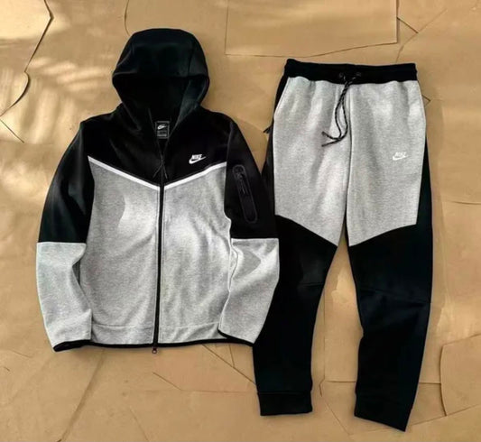 Nike Sportswear Tech Fleece Full-Zip Tracksuit – Black/Dark Grey Heather