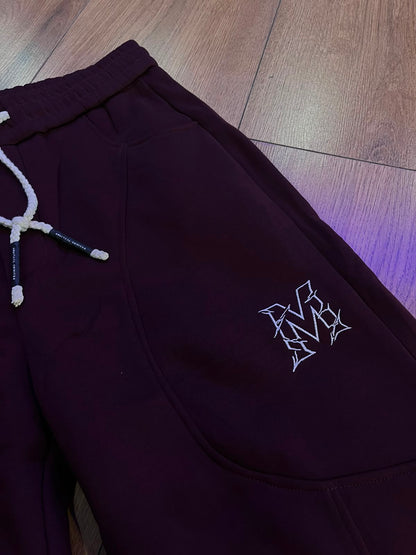 MAROON RECON MULTI-PANEL SWEATPANTS
