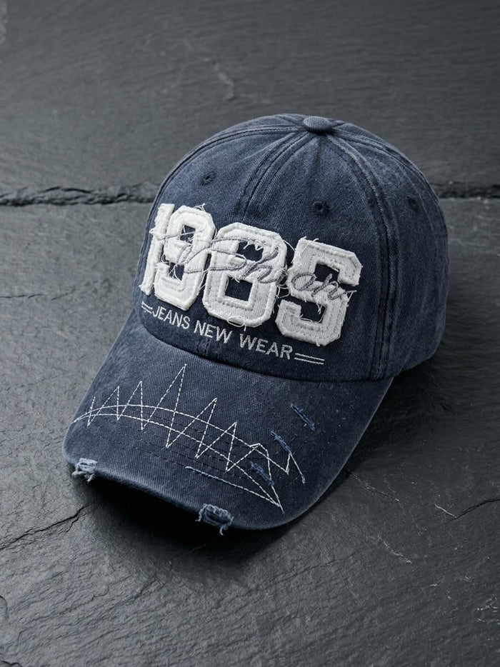 1985 Vintage Patchwork Denim Cap (Washed Navy)