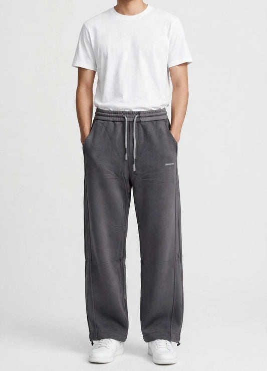RECON BUNGEE WIDE-LEG SWEATPANTS IN GRAPHITE GREY
